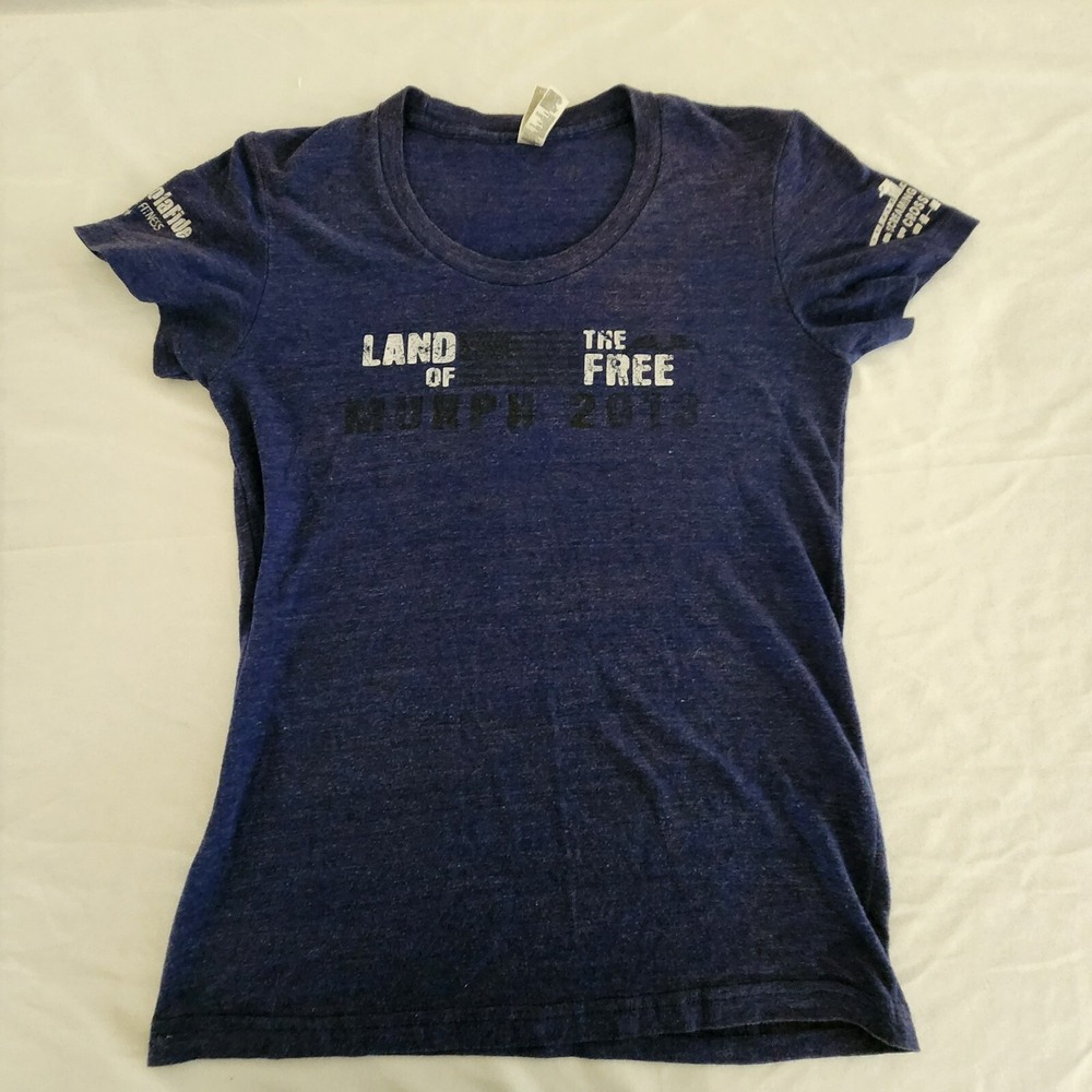Screaming Eagle Crossfit Murph 2018 Land of the Free Blue Tee Women's M